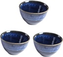 IGZVMBO Sake Cup Set Sake Cup 3pcs Drinking Glass Set Ceramic Mug Blue Cup Blue Ceramic Cup Style Tea Cup Ceramic Tea Cup Coffee Cup Sake Wine Set