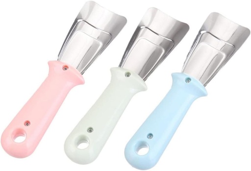 [BRSREFLRAUPAKDY3] POPETPOP 3Pcs Stainless Steel Ice Removal Shovel Ergonomic Ice Scraper for Refrigerator Freezer Cleaning Includes and Scoops for Kitchens Bars