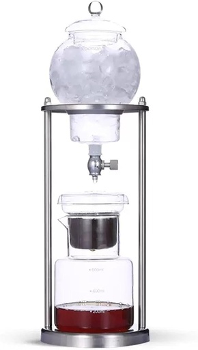 [BRSRE2Y6B5YGYELZ] Cold Brew Drip Tower with Adjustable Water Flow,Stainless Steel Cold Brew Drip Tower - DIY Ice Coffee Maker, Detachable Glass, Perfect for Coffee Lovers - Brew Smooth Iced Coffee at Home