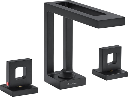 [BRSW2AYNOYOWC3TF] Swiss Madison Well Made Forever SM-BF97MB, Pierre Widespread, Double Handle, Bathroom Faucet in Matte Black