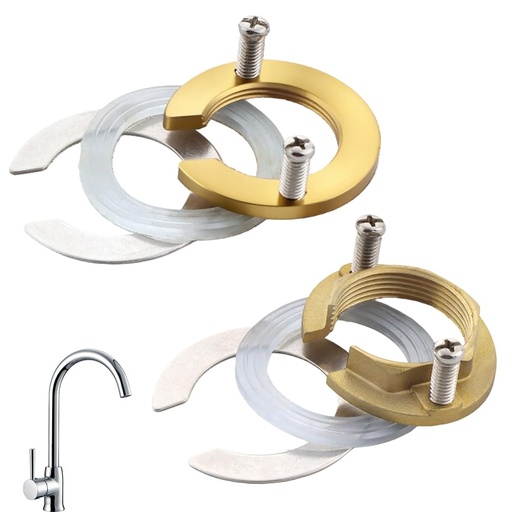 [BRSREGT3CIIBOADX] 2 Set Brass Faucet Lock Nut Brass Female Locknut Faucet Washers, Faucets Nut Hex Female Locknut, for Bathroom Accessories Wash Basin Tap Fixing Fitting(1.23" (31.5mm)