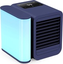 Portable Air Conditioner Cooling Fan: Evaporative Mini Air Cooler with 7 Colors - USB Personal Air Cooler Desktop Ac Unit for Room Office Home (Navy)