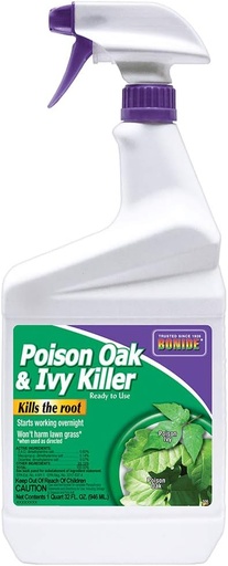 [BRSWIYQCB57GOFTG] Bonide Poison Oak & Ivy Killer, 32 oz Ready-to-Use Spray for Home Gardening, Fast-Acting Formula Kills the Roots