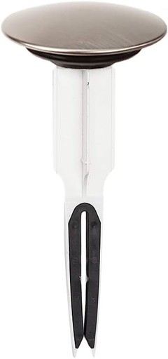 [BRSWKHY2OUMQKED6] PF WaterWorks PF0261 EasyPOPUP Patented Universal Bathroom Sink Pop-Up Stopper, Easy Install/Remove Design, No Disassembly, Fits BallRod Pop-Up Drains, 5-1/2 in Tall 2.5 in. Cap Dia Brushed Nickel