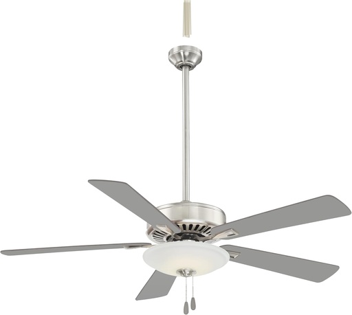 [BRSWKHDZDMBRODTG] MINKA-AIRE F656L-PN Contractor Uni-Pack LED 52" 5-Blade LED Ceiling Fan in Polished Nickel Finish with Silver Blades with Frosted White Glass