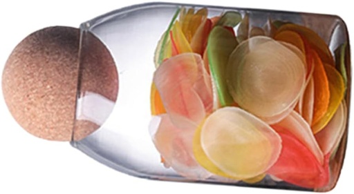 [BRSREYAHPMMQOHLX] PRETYZOOM Borosilicate Glass Sealed Canister Cork Lid for Food Storage for Spices Grains Cookies and More Airtight Kitchen Organization Container