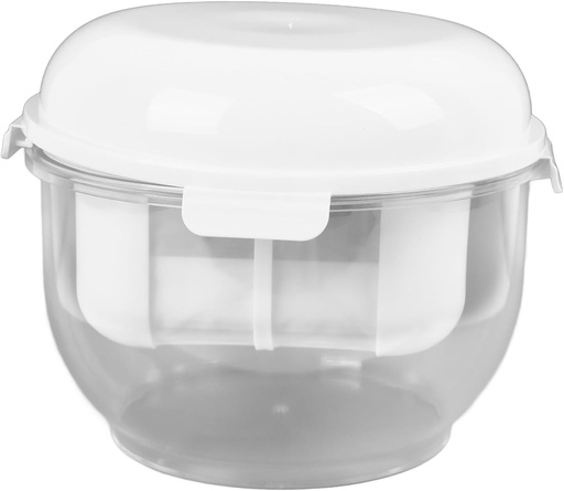 [BRSRAFD3BAFBE2DB] Greek Yogurt Strainer, 19.5oz Yogurt Maker with Ultra Fine Nylon Mesh Strainer, Transparent Round Large Capacity Efficient Yogurt Whey Separator - Detachable Split Design for Vegetable Fruit Draining