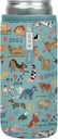Sok It CanSok Sleeve for Beer & Soda Insulated Neoprene Cover (Dog Days Forever, 12oz Slim Can Sleeve)