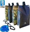 BellFlask - 15 oz. Plastic Flask, Patented, Flexible, Metal-Free, Reusuable, BPA-Free with Carabiner Clip and Filling Funnel