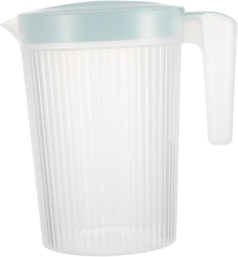 [BRSRO2Y3CF6QOFD6] Garneck Milk Glass Pitcher Large Capacity Cold Water Jug Plastic Pitcher Plastic with Lid Juice Ice Tea Beverage Jug Water