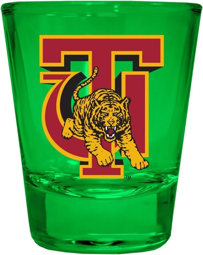 [BRSRA2YBCMMGCCIZ] R and R Imports Tuskegee University Full Color 2 oz Shot Glass Green Officially Licensed Collegiate Product 4-Pack