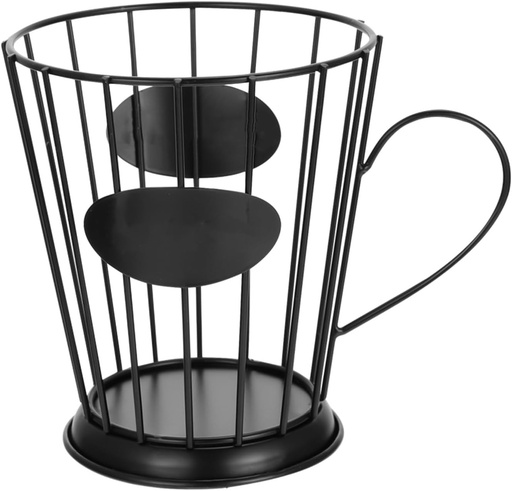 [BRSREGTYAUMWE2YV] LALADEFIEE Metal Coffee Storage Basket Cup Shape Design Metal Coffee Organizer for Kitchen Counter Space-Saving Holder