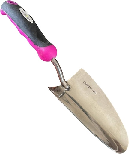 [BRSWY2QZO4NQG3L4] Garden Guru Super Strong Garden Trowel Hand Shovel - Stainless Steel - Rust Resistant - Ergonomic Grip - Perfect Tool for Gardening, Weeding, Transplanting and Digging in Garden Beds (Pink)