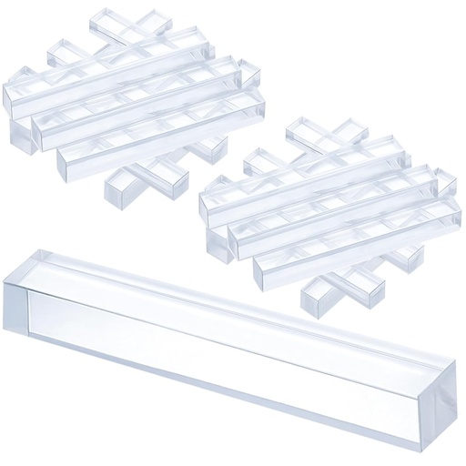 [BRSREGA6AR5Q4AL3] Innconee 200 Pcs 1/4" X 1/4" X 2" Clear Setting Blocks for Glass Shower Glass Shims Bulk Clear Plastic Setting Blocks for Mirrors Bathroom Shower Mounting Room Kitchen Window Spacer Construction Shim