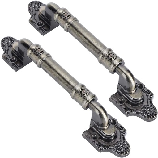 [BRSWYHQYO55A4DT6] Haofy 2PCS Vintage Barn Door Handle, Door Handles Decor Hardware Pull DIY Kit for Wardrobe Drawer Cabinet