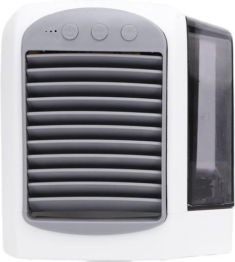 [BRSREHTRDMMBUE3K] Luqeeg Desktop Air Conditioner, 3 Speeds Adjustable 380ml Water Pot Air Cooler Fan Portable Low Noise USB Powered Personal Evaporative Cooler with for Room Office Desk Camping Car