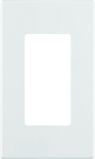 [BRSWIYQLBYIRYCQZ] Leviton 1-Gang Decora Plus Screwless Wall Plate, 80301-SW, White