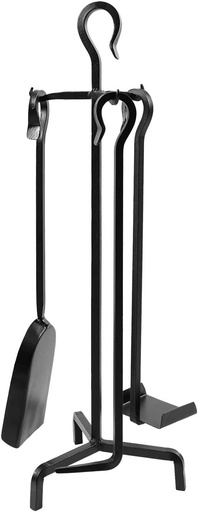 [BRSWIYQBCUJRUFD2] Minuteman International Berlin 4-piece Mini Fireplace Stove Tool Set,Black