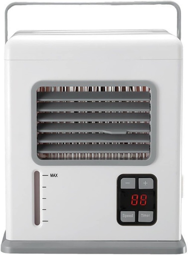 [BRSRA2QYOVYQODY3] Portable Conditioners Evaporative Cooler Mini Conditioner USB Rechargeable Large Capacity Water Tank 2 Speed Portable Cooler Fan for Room, Car, Office, Camping