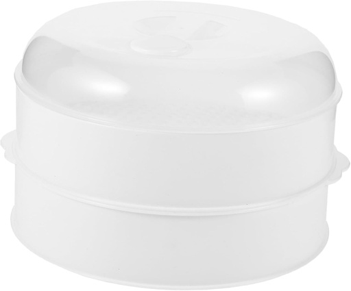 [BRSREZQ3DICB6YL7] Veemoon Microwave Steamer Set for Dumplings and Rice - 1 Set Plastic Steamer with Lid for Easy Cooking of Fish and Vegetables - Practical Kitchen Cookware for Preparation