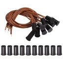 PATIKIL Magnetic Reed Switch, 10 Pack NC Ring Alarm Contact Sensor Wired Recessed Door Sensor Window Contact Switch for Alarm System, Brown