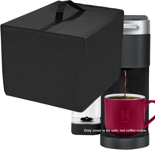 [BRSRACQPAUPAGHTB] NUENSS-ROR Single Serve Coffee Maker Cover for K-Supreme/K-Compact Single-Serve Pod Coffee Maker Waterproof Dustproof Heat-Resistant Coffee Maker Cover Lid(Only Cover - Black)