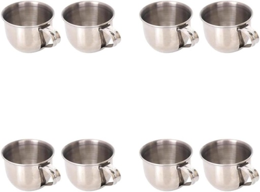 [BRSREEALCJ5GG2QU] GLEAVI 4sets Stainless Steel Sake Cups Water Mugs for Tea and Plum Wine and Stylish Drinkware for Home and Restaurant Use 2pcs*4