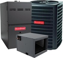 Goodman 1.5 TON 14.7 SEER2 Horizontal R-32 AC System with 80% AFUE 60k BTU two stage Low NOx furnace (GLXS4BA1810 condenser with GM9C800603AX furnace and CHPTA2426C3 coil)