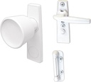 Prime-Line K 5121 Tulip Knob Latch, 1-3/4 In. Mounting Holes, White (Single Pack)