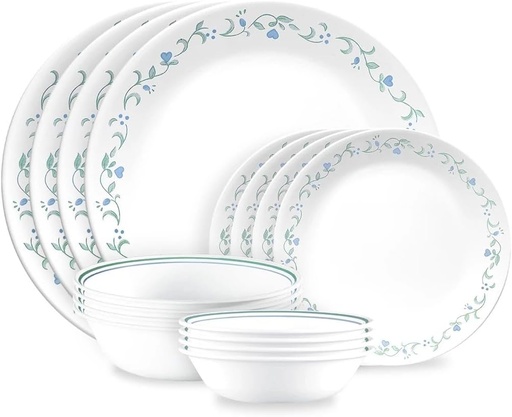 [BRSRO2QYBN4BSEQ4] Corelle Country Cottage 16-Piece Mugless Dinnerware Set, Service for 4