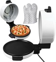 Pizza Maker Pizza Bake Ovens, Mini Hot Stone Pizza Cooker with 11.8" Round Plate, Inside Pizza Toaster Oven for Steak/Bread/Tortillas/Pizza (38cm/15in*17cm/6.7in) Stainless Steel