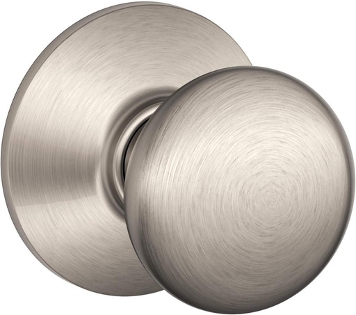 [BRSWIZIHDEDRYEA7] Schlage F10 V PLY 619 Plymouth Door Knob, Hall & Closet Passage Lock, Satin Nickel