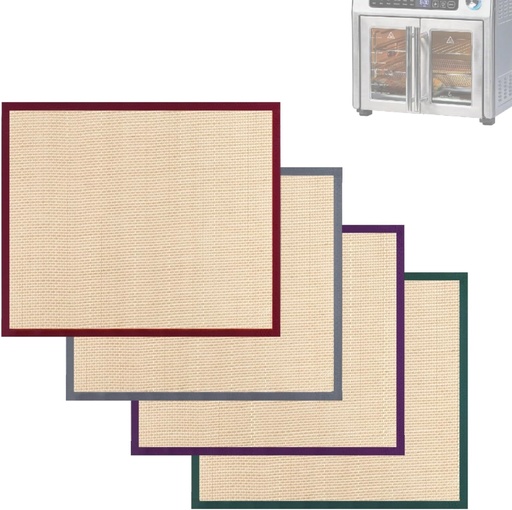 [BRSRACQNOQBR4HIZ] Silicone Air Fryer Liners Reusable For Emeril Lagasse French Door 360 Air Fryer, 4 PCS Baking Mat Accessories Compatible