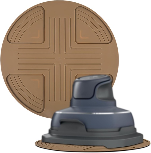 [BRSREYAPPIARUETH] Air Fryer Trivets Silicone for Ninja Crispi, Heat Resistant Hot Pads & Potholders Anti-Slip Mat Countertop Protector Compatible with Ninja Crispi Air Fryer Accessories Kitchen Use (Brown)