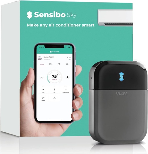 [BRSWKHY4OEIAOCYZ] Sensibo Sky, Smart Wireless Air Conditioner Controller. Quick & Easy DIY Installation. Maintains Comfort with Energy Efficient. Automatic Wifi Thermostat Control App. Google, Alexa and Siri Compatible