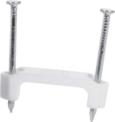[BRSWIYQLCMCRSHTM] Gardner Bender PS-550 Plastic Staple, 1/2 in., 14/2, 12/2, 10/2 (NM) Cable, White