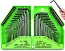 SWANLAKE 32PCS Hex Key Set, Allen Wrench Set Inch/Metric MM(0.7mm-10mm) SAE(0.028"-3/8)