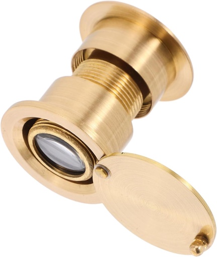 [BRSRABAYOYNGCDT6] Angoily Brass Door Viewer with Wide Angle Lens and Heavy Duty Privacy Cover Suitable for Thick Doors for Home Office and Hotel Use Construction