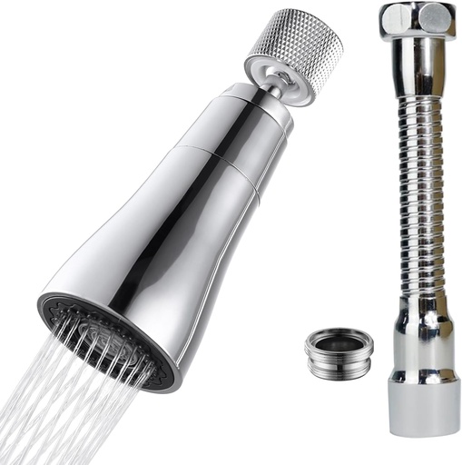 [BRSROFINOQDQA3I2] Kitchen Sink Faucet Sprayer Attachment - Movable Kitchen Tap Head 360° Rotatable Anti-Splash Sink Sprayer Facuet Nozzle Head Water Saving Faucet Aerator - 2 Modes Sprayer Chrome