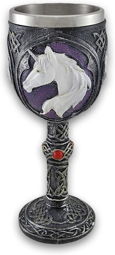 [BRSWIFAMCJYGOHDI] Things2Die4 Everspring Import White Unicorn Head Mug Chalice Goblet 7.5 Inch