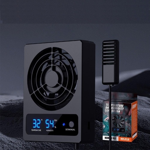 [BRSRAGA2BF4B62Q6] Ventilation Fan For Enclosure, Dehumidifier for Rainforest Terrarium Vivarium, Improving Air Circulation for Humid Environments, Rainforest and Ecological Tanks(Fahrenheit)