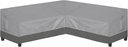 Easy-Going Outdoor V-Shaped Sectional Sofa Cover 85"X85" UV Resistant Patio Sectional Couch Cover Waterproof Lawn Patio Furniture Cover, Gray/Dark Gray