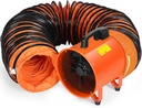 Rengue Utility Blower/Exhaust with 32.8ft Hose Fan, 1900 or 2800r/min Two Modes Heavy Duty Blower Fan 12 Inches High Velocity Ventilation Extraction with Duct Hose