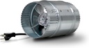 Suncourt 4-Inch Inline Duct Booster Fan — Quiet Single-Speed Inductor Inline Fan with 6-Foot Power Cord, MET Listed, and Simple Installation (DB204C)