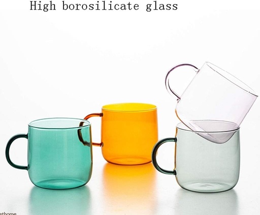 [BRSROYIYB4HW23TG] Glass Cups Color Tumbler Drinking Glasses Glass Cup Set Ice Tea Beverage Cups Glassware for Water Beer Juice Bar (4pcs) Drinking Glasses