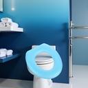 Blue Toilet Seat Cushion, Toilet Seat Cover Waterproof EVA Toilet Seat Cushion O-shape Toilet Lid Seat Cover Bathroom Accessories Easy to Install, Toilet Seats