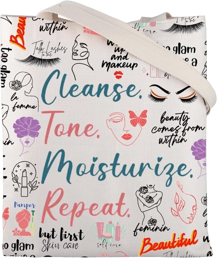 [BRSRAEIQAUBROCD4] CMNIM Esthetician Gifts Skin Care Therapist Tote Bag Beautician Gifts Esthetician Graduation Gift Esthetician Canvas Tote Bag