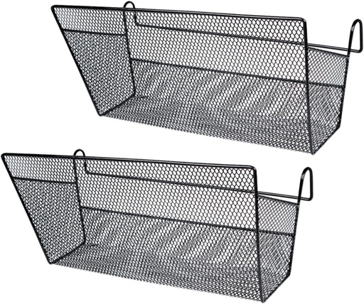 [BRSRAY33O56G2HLX] MAGICLULU 2pcs Dormitory Bedside Storage Baskets Hanging Iron Organizers for Space-saving Bedroom Kitchen Office and Living Room and Practical Design