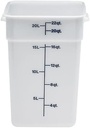 Cambro 22 Qt. CamSquare Food Storage Container, 11 1/4-inch L x 12 1/4-inch W x 15 3/4-inch H, White (22SFSP148)