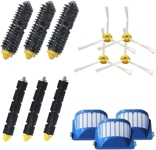 [BRSWECT2DEJWYD3U] YOKYON Replacement Parts Kit Includes Bristle & Flexible Beater Brush & Armed-3 Side Brush & Filters for iRobot Roomba 600 Series 614 618 620 630 640 650 651 660 665 670 680 685 690 692 694 695 Vacuum